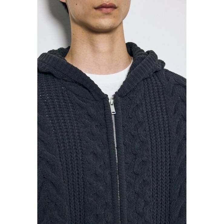 ジップアップニットフーディー | AZUL BY MOUSSY | 詳細画像37 