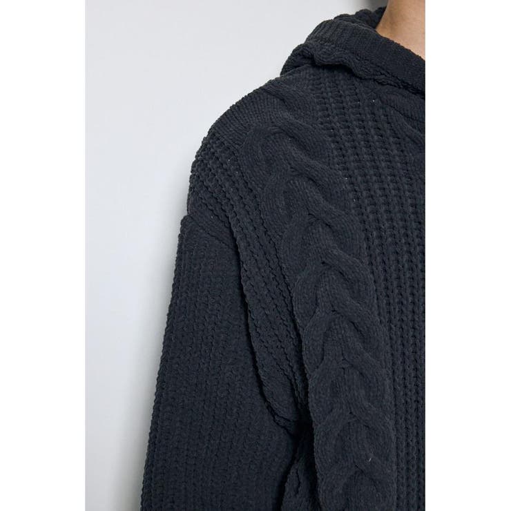 ジップアップニットフーディー | AZUL BY MOUSSY | 詳細画像39 