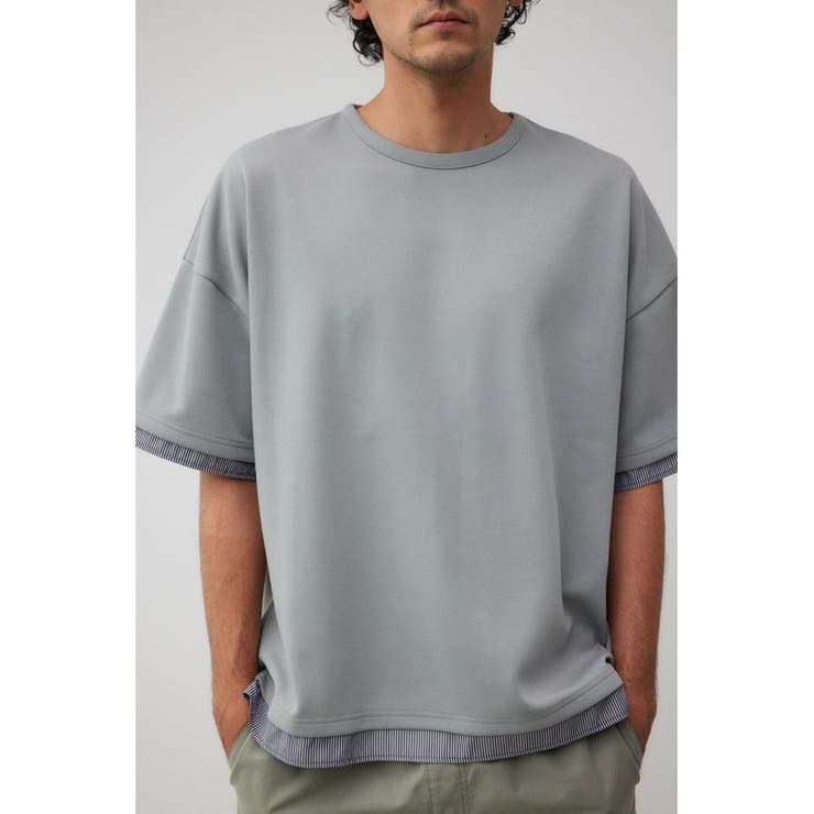 MOUSSY DOUBLE LAYERED ニットシャツ C.GRY MOUSSY BOXY KNIT ポロ C