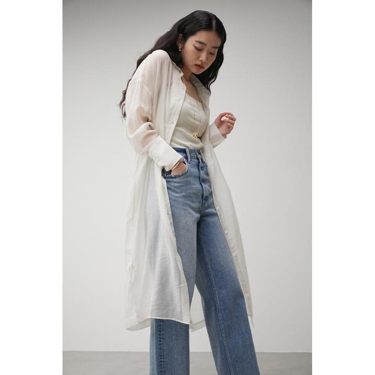 SHEER LONG SHIRT | AZUL BY MOUSSY | 詳細画像2 