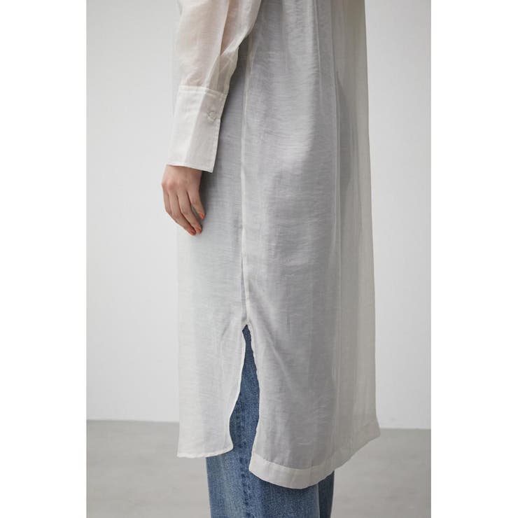 SHEER LONG SHIRT | AZUL BY MOUSSY | 詳細画像10 