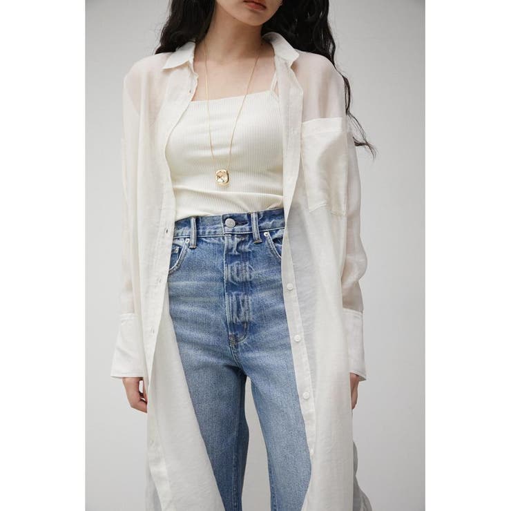 IVOY3 | SHEER LONG SHIRT | AZUL BY MOUSSY