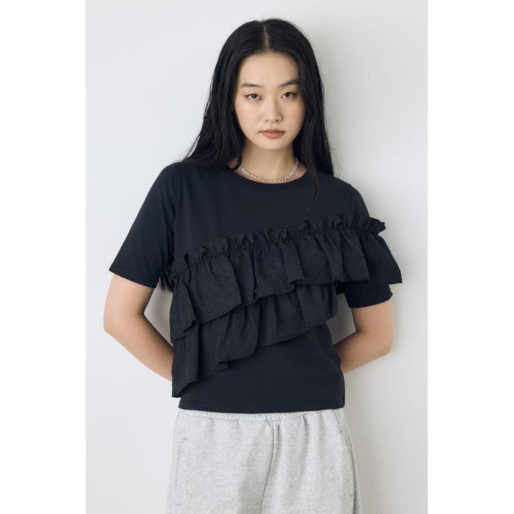 フリルデザインカットトップス | AZUL BY MOUSSY | 詳細画像9 