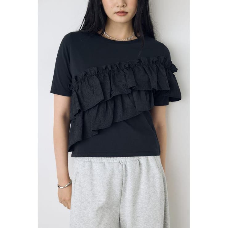 フリルデザインカットトップス | AZUL BY MOUSSY | 詳細画像10 