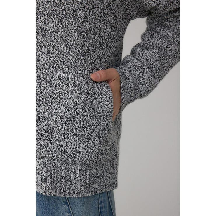 ガーターボアジップニット フーディー | AZUL BY MOUSSY | 詳細画像28 