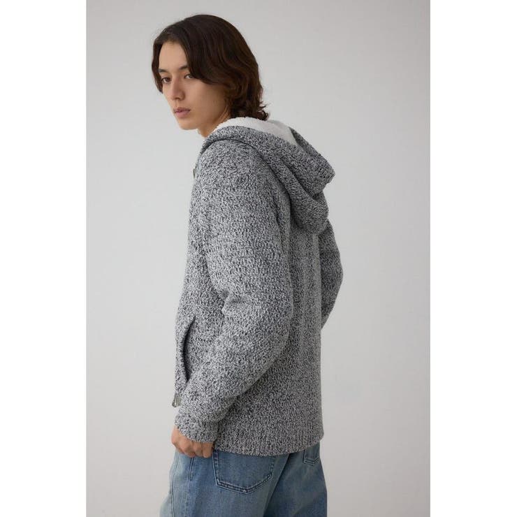 ガーターボアジップニット フーディー | AZUL BY MOUSSY | 詳細画像18 
