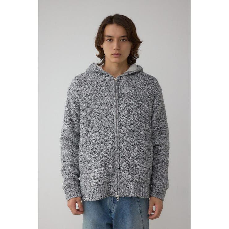 ガーターボアジップニット フーディー | AZUL BY MOUSSY | 詳細画像20 