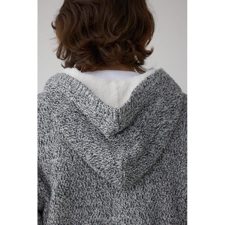 ガーターボアジップニット フーディー | AZUL BY MOUSSY | 詳細画像24 