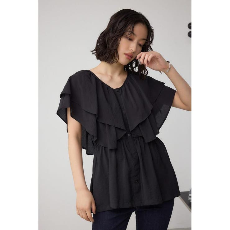 ラッフルペプラムブラウス | AZUL BY MOUSSY | 詳細画像13 