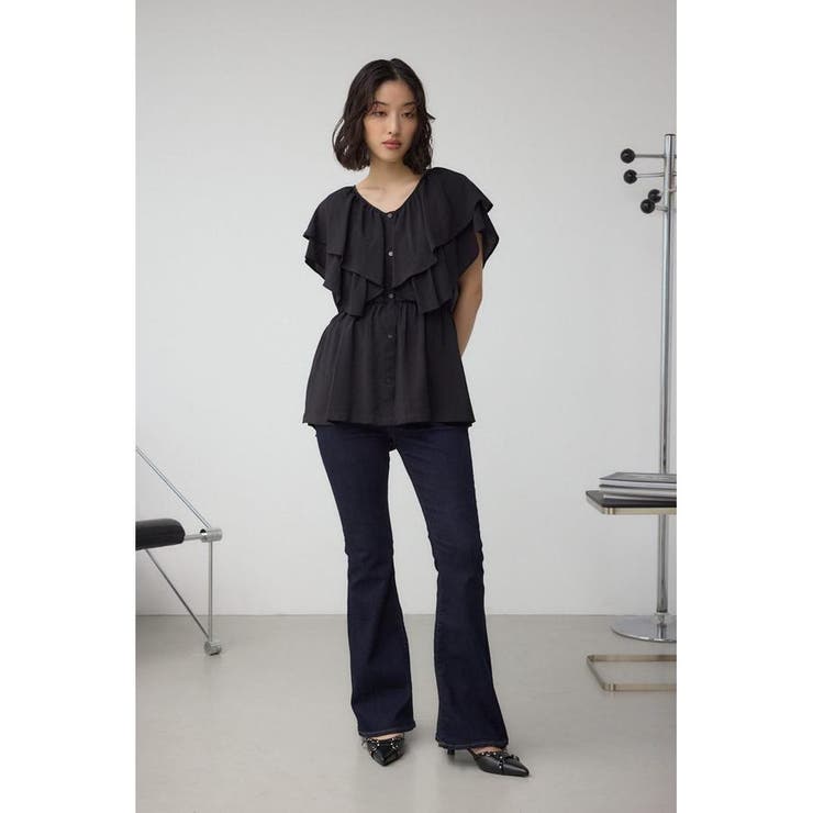 ラッフルペプラムブラウス | AZUL BY MOUSSY | 詳細画像14 