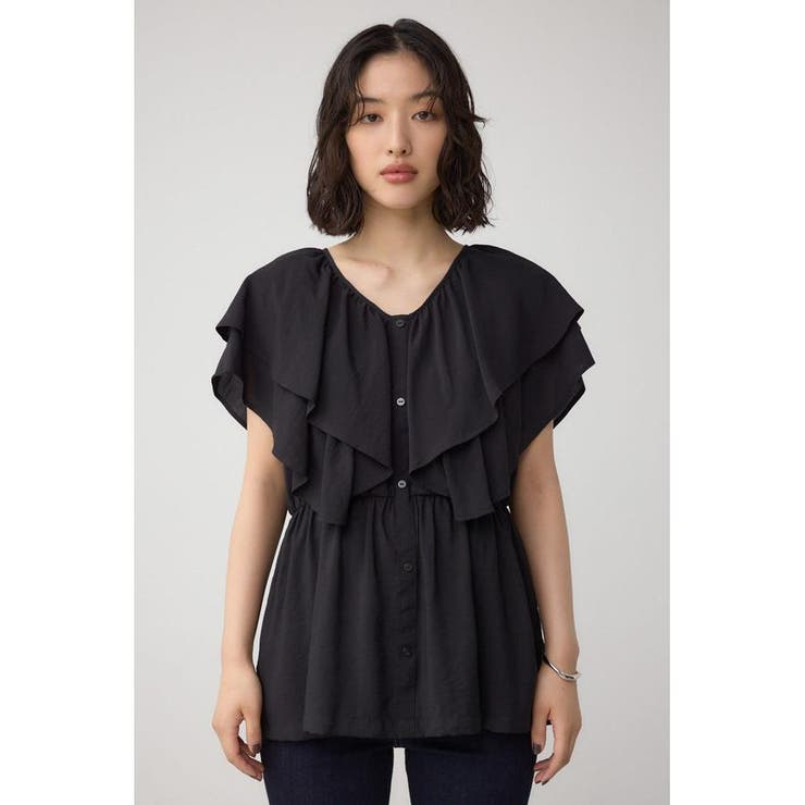 ラッフルペプラムブラウス | AZUL BY MOUSSY | 詳細画像15 