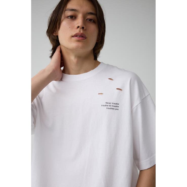 ピグメントダメージTシャツ | AZUL BY MOUSSY | 詳細画像1 