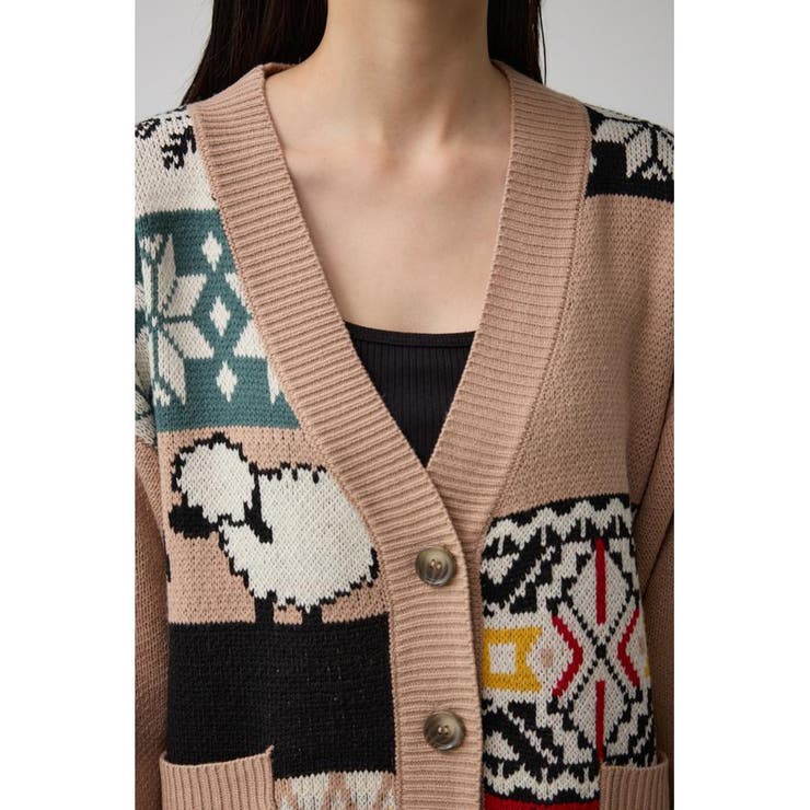 パッチワークカーディガン | AZUL BY MOUSSY | 詳細画像7 