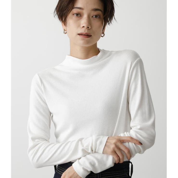 O/WHT1】BASIC BOTTLE NECK TEE[品番：AZLW0019137]｜AZUL BY MOUSSY