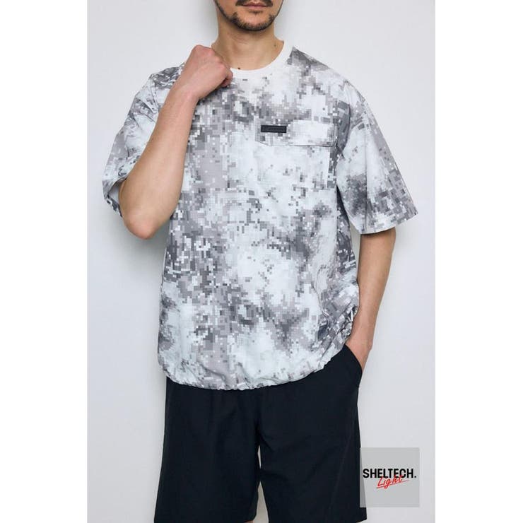 柄GRY5 | SHELTECH Light ポケットTシャツ | AZUL BY MOUSSY