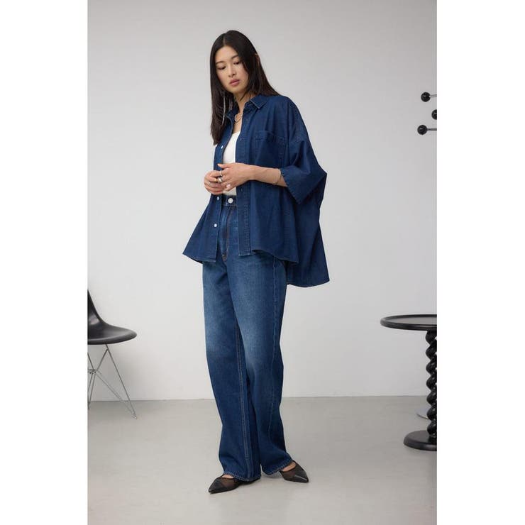 C/T冷感イージーワイドデニム | AZUL BY MOUSSY | 詳細画像15 