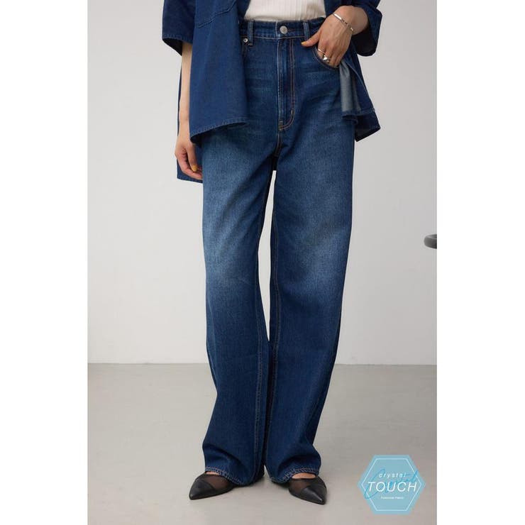 D/BLU3 | C/T冷感イージーワイドデニム | AZUL BY MOUSSY