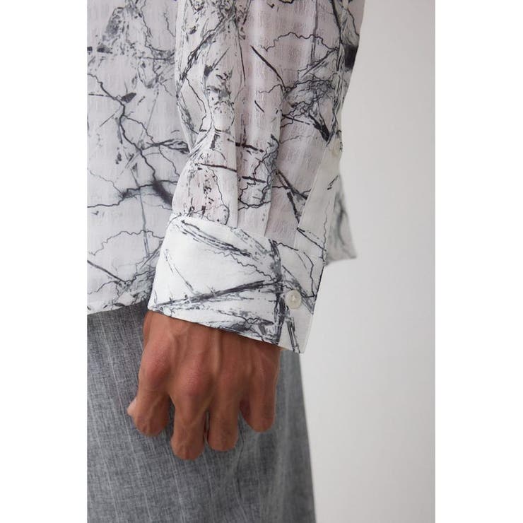 シアーマーブル総柄シャツ | AZUL BY MOUSSY | 詳細画像10 