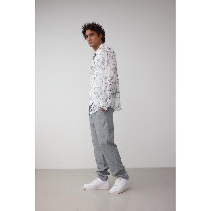 シアーマーブル総柄シャツ | AZUL BY MOUSSY | 詳細画像4 