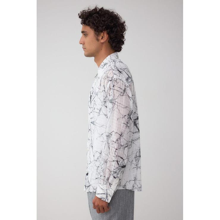 シアーマーブル総柄シャツ | AZUL BY MOUSSY | 詳細画像6 