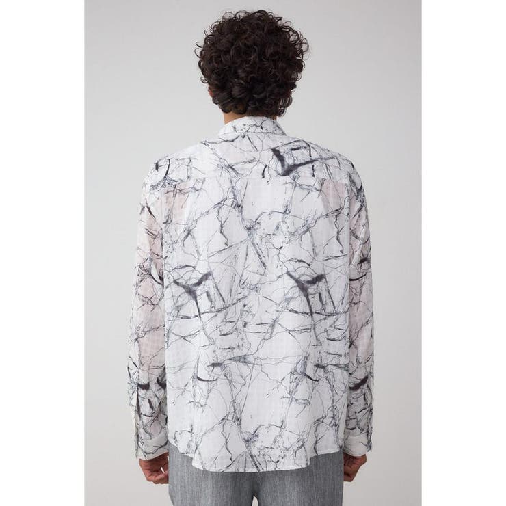 シアーマーブル総柄シャツ | AZUL BY MOUSSY | 詳細画像7 