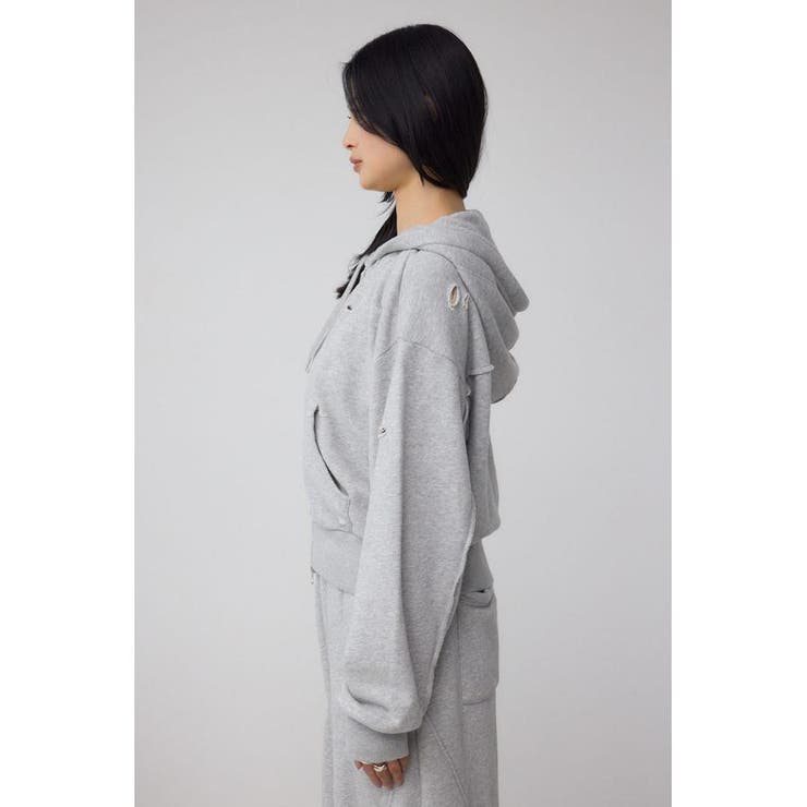 ジップアップダメージフーディー | AZUL BY MOUSSY | 詳細画像18 