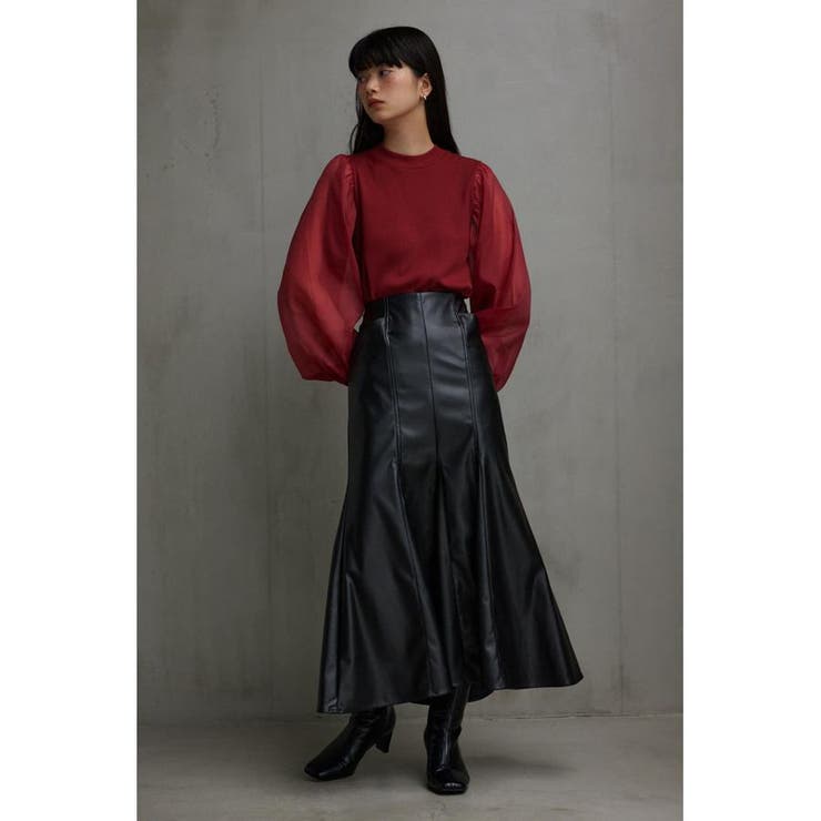 袖シアー袖リブトップス | AZUL BY MOUSSY | 詳細画像34 