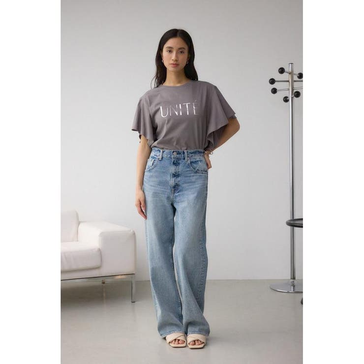 ラッフルスリーブロゴTシャツ[品番：AZLW0023469]｜AZUL BY MOUSSY