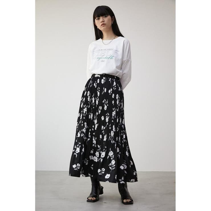 FLOWER PLEATS LONG SKIRT[品番：AZLW0020719]｜AZUL BY MOUSSY