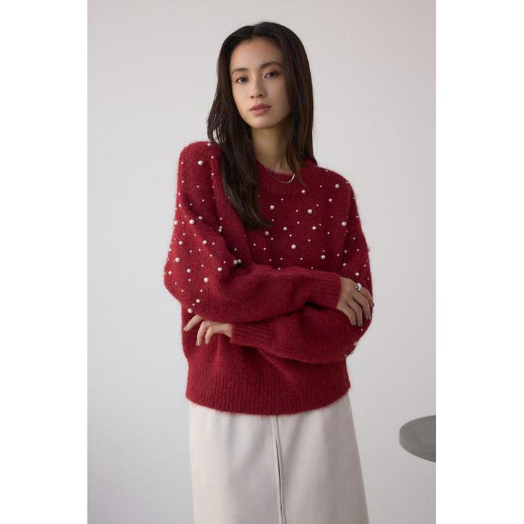 パールビジューニットトップス | AZUL BY MOUSSY | 詳細画像23 