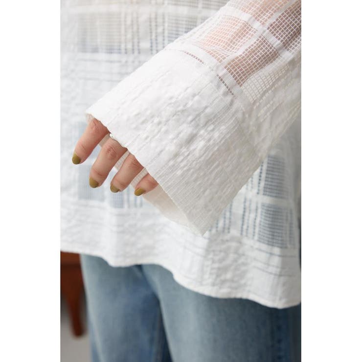 シアースキッパーブラウス | AZUL BY MOUSSY | 詳細画像9 