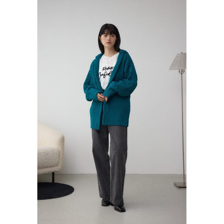 マットモールフードトッパーカーデ | AZUL BY MOUSSY | 詳細画像30 