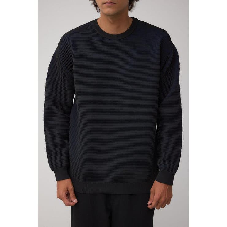 BLK | ミックスカラーリップル編みニットトップス | AZUL BY MOUSSY