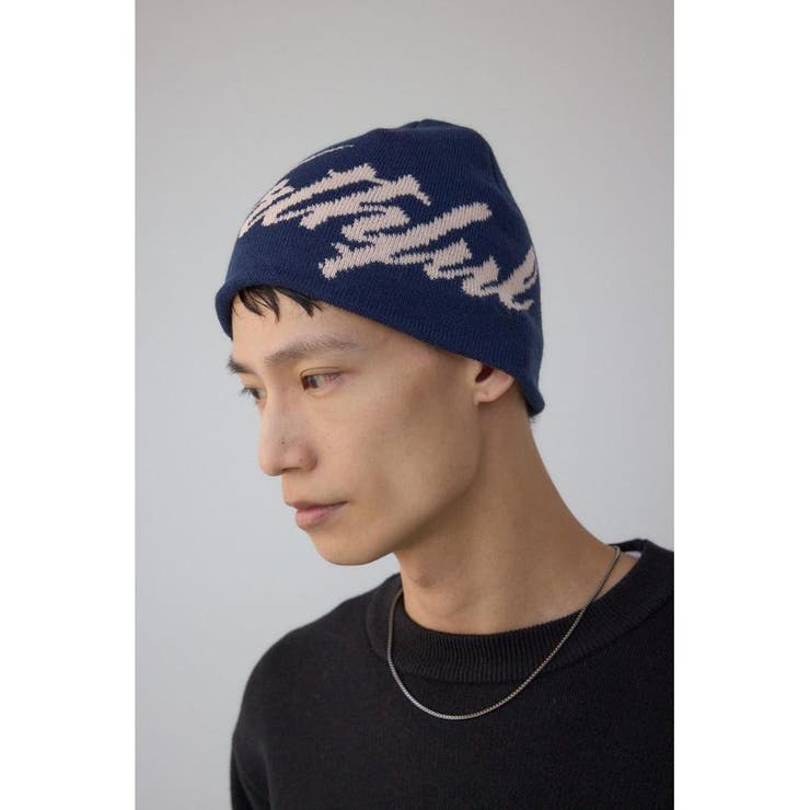 柄NVY5 | LOGOデザインニット帽 | AZUL BY MOUSSY