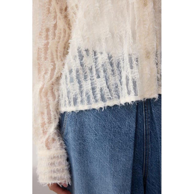 シアーチュールフリンジシャツ | AZUL BY MOUSSY | 詳細画像11 