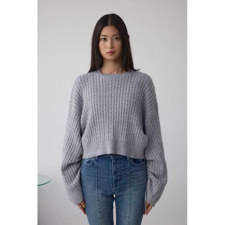 ドロストリングスパンコールラメニット | AZUL BY MOUSSY | 詳細画像35 