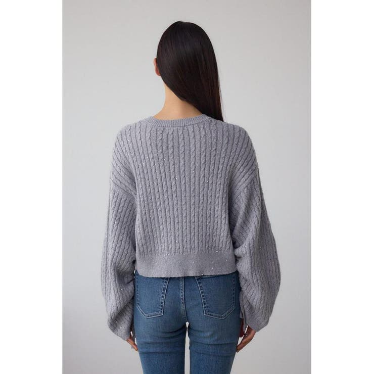 ドロストリングスパンコールラメニット | AZUL BY MOUSSY | 詳細画像37 