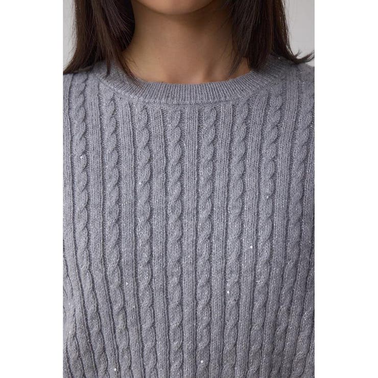 ドロストリングスパンコールラメニット | AZUL BY MOUSSY | 詳細画像38 