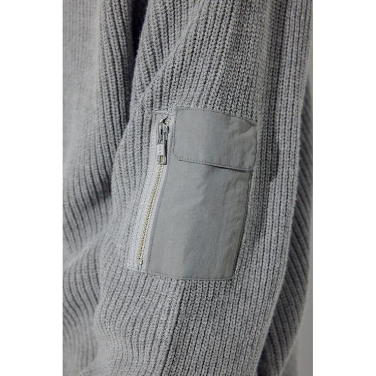 スタンドカラーWジップニット | AZUL BY MOUSSY | 詳細画像36 