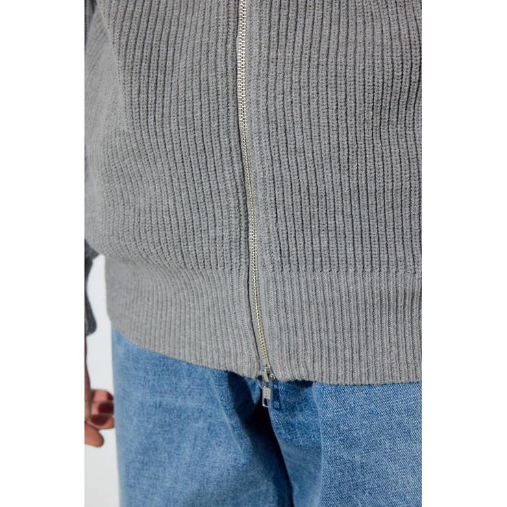 スタンドカラーWジップニット | AZUL BY MOUSSY | 詳細画像39 