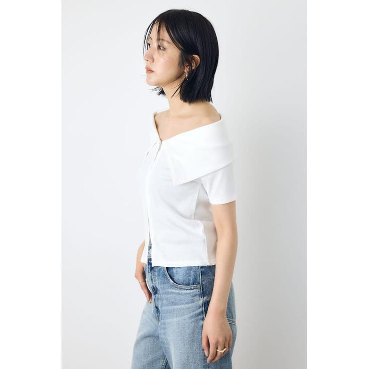 ダブルジップオフショルトップス | AZUL BY MOUSSY | 詳細画像4 