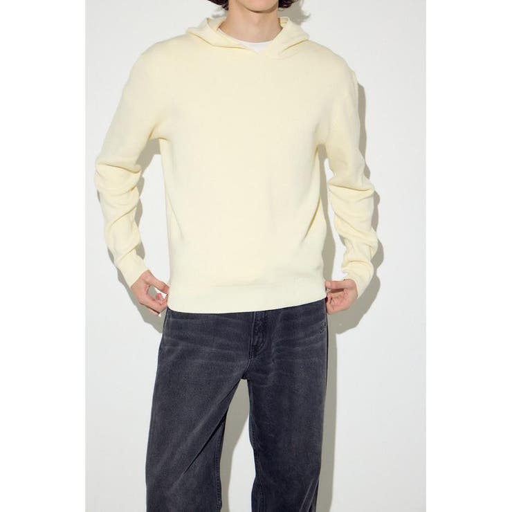 O/WHT1 | ハイゲージニットフーディー | AZUL BY MOUSSY