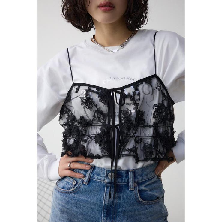 BLK | シアーレースビスチェ | AZUL BY MOUSSY