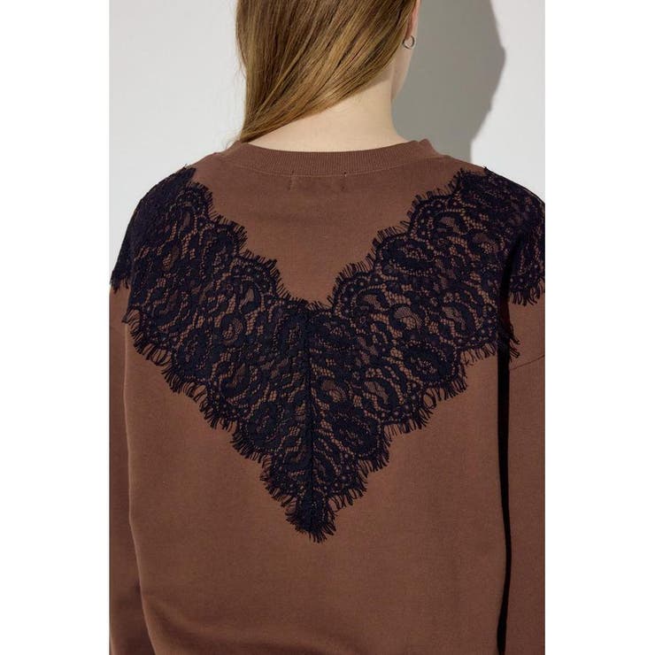 バイカラーレースクルーネックスウェット | AZUL BY MOUSSY | 詳細画像9 