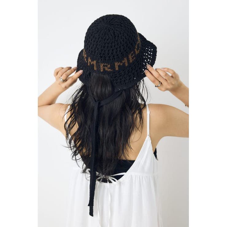 オープンワークニッティングロゴハット | AZUL BY MOUSSY | 詳細画像8 