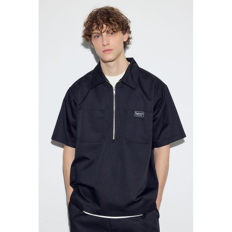 ハーフジップワークシャツ | AZUL BY MOUSSY | 詳細画像2 