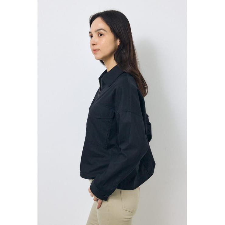 ソフトリネンステンカラーショートブルゾン | AZUL BY MOUSSY | 詳細画像4 