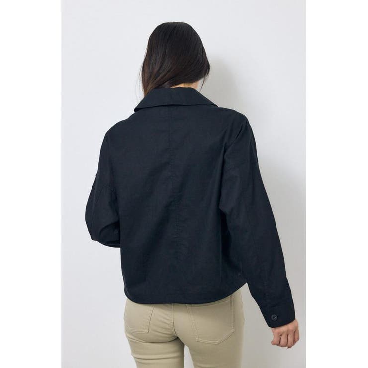 ソフトリネンステンカラーショートブルゾン | AZUL BY MOUSSY | 詳細画像5 