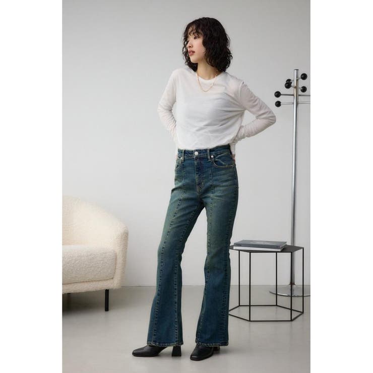 AZUL DENIM オーバーダイ切替フレアデニム[品番：AZLW0022859]｜AZUL