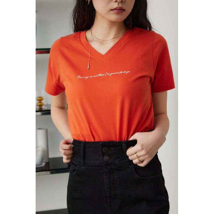 フロントメッセージロゴTシャツ[品番：AZLW0021912]｜AZUL BY